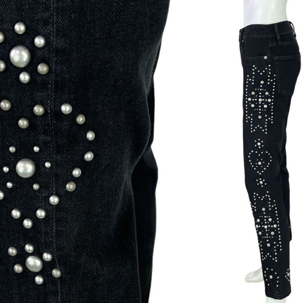 Polo Ralph Lauren The Callen High Rise Slim Black Jeans with Metal Studding 27